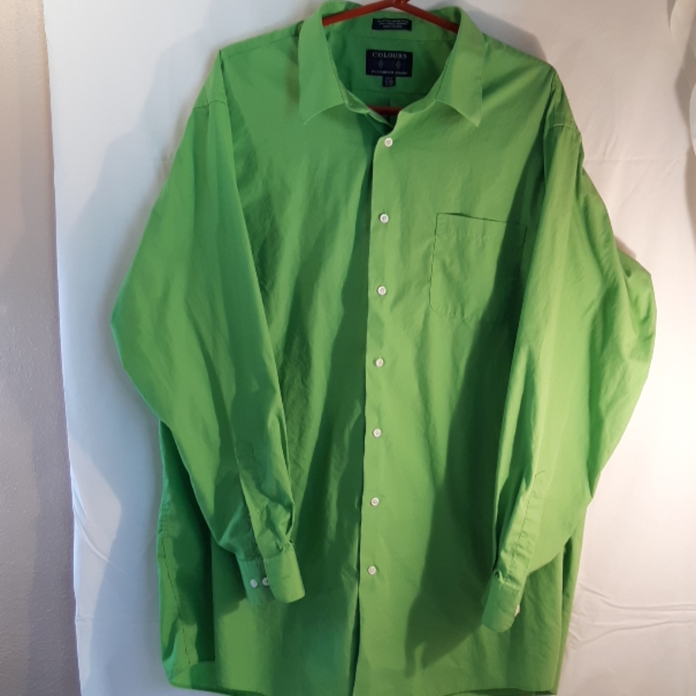 Mens 2XLT Alexander Julian Green Dress Shirt
